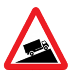 Slow-moving HGV on uphill